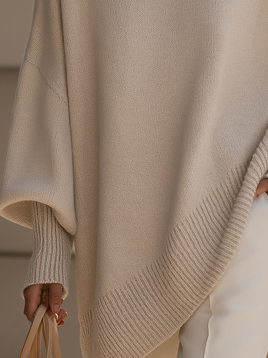 Jennifer | Pull Drapé Oversize à Col Large
