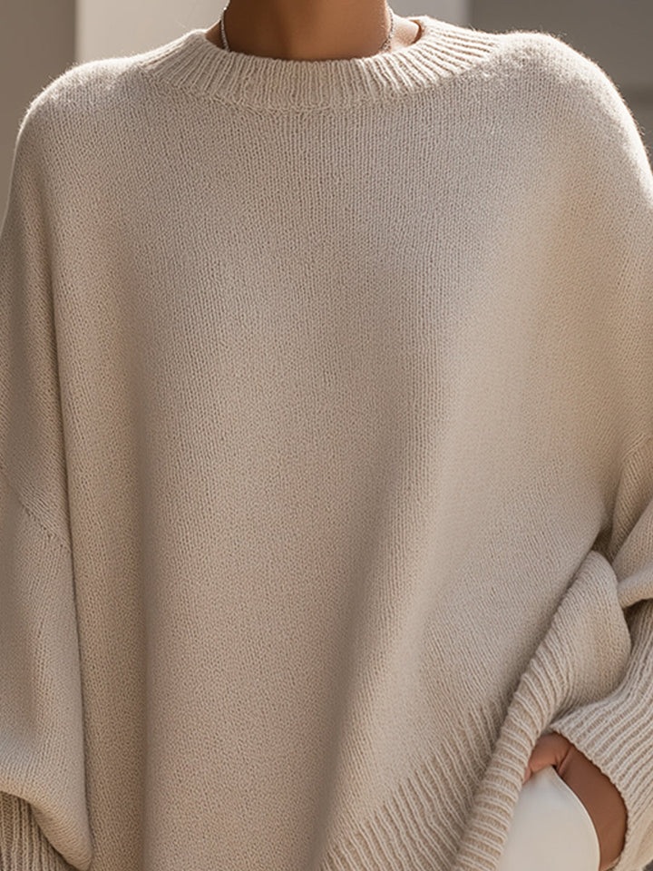 Jennifer | Pull Drapé Oversize à Col Large