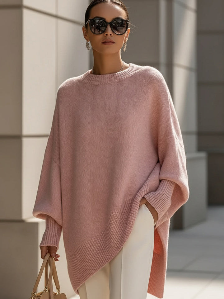 Jennifer | Pull Drapé Oversize à Col Large