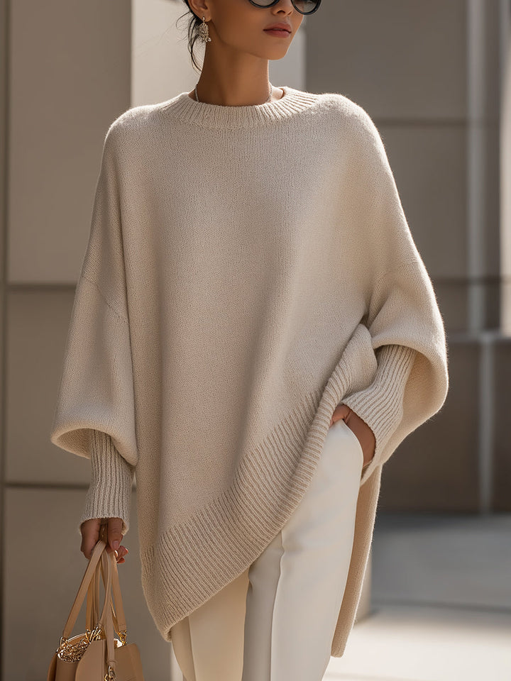 Jennifer | Pull Drapé Oversize à Col Large