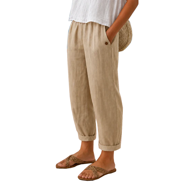 Sienna | Pantalon large en lin décontracté