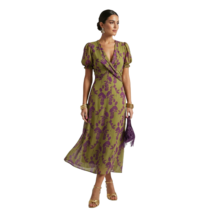 Virel | Robe Midi Florale Décontractée