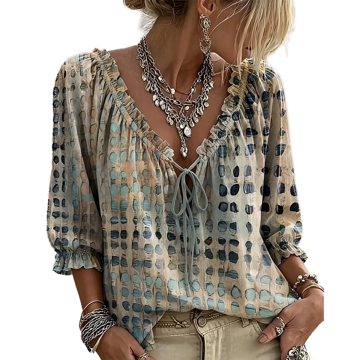 Candice - Blouse à Pois à la Mode