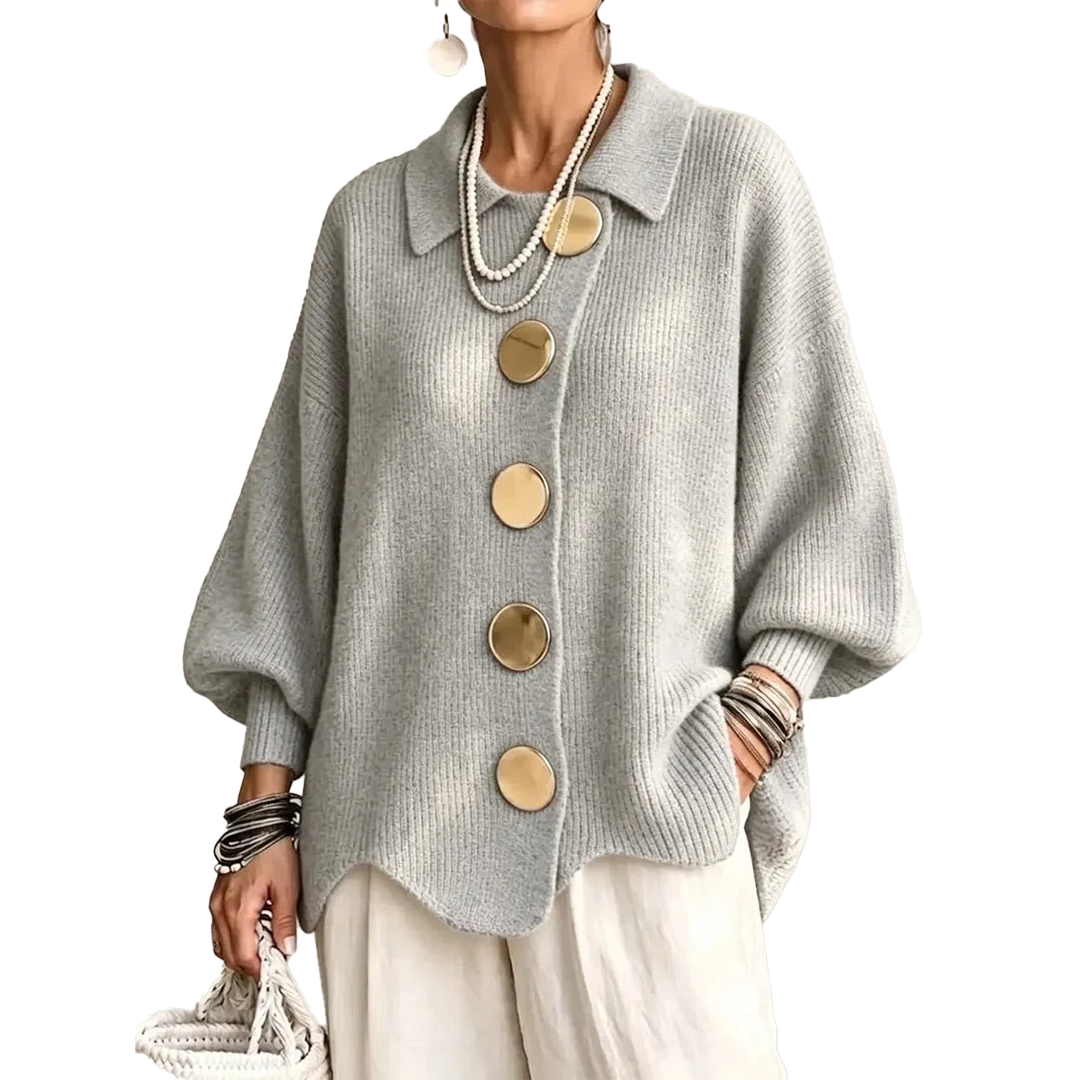 Annabel | Le Cardigan à Boutons Dorés