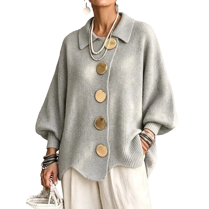 Annabel | Le Cardigan à Boutons Dorés