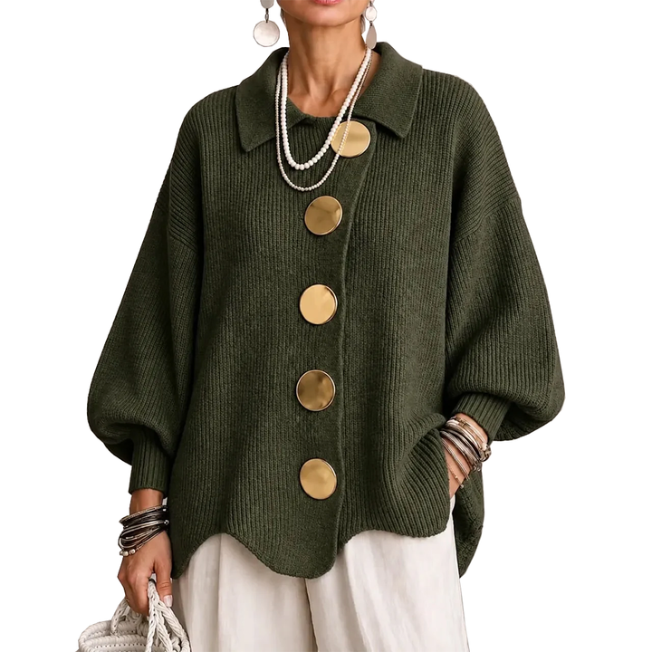 Annabel | Le Cardigan à Boutons Dorés