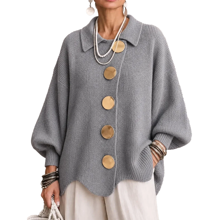 Annabel | Le Cardigan à Boutons Dorés