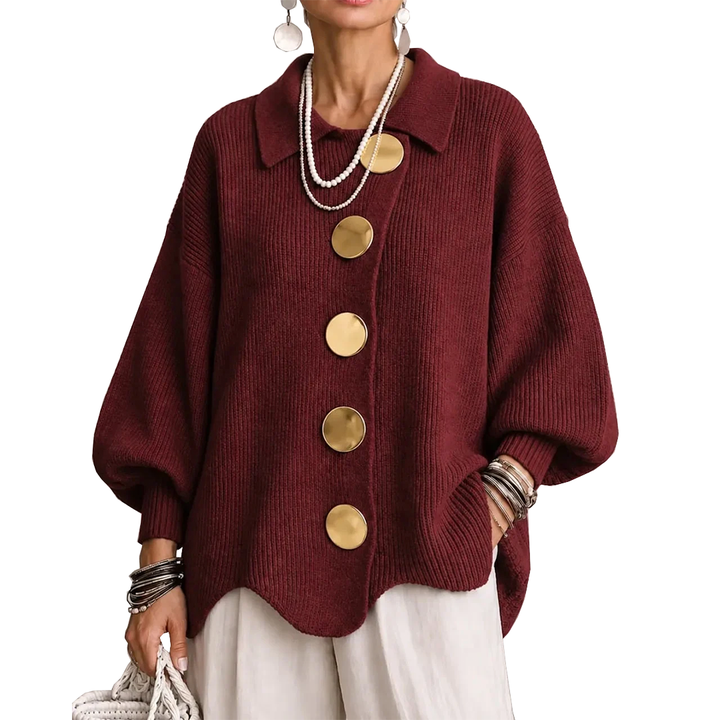 Annabel | Le Cardigan à Boutons Dorés