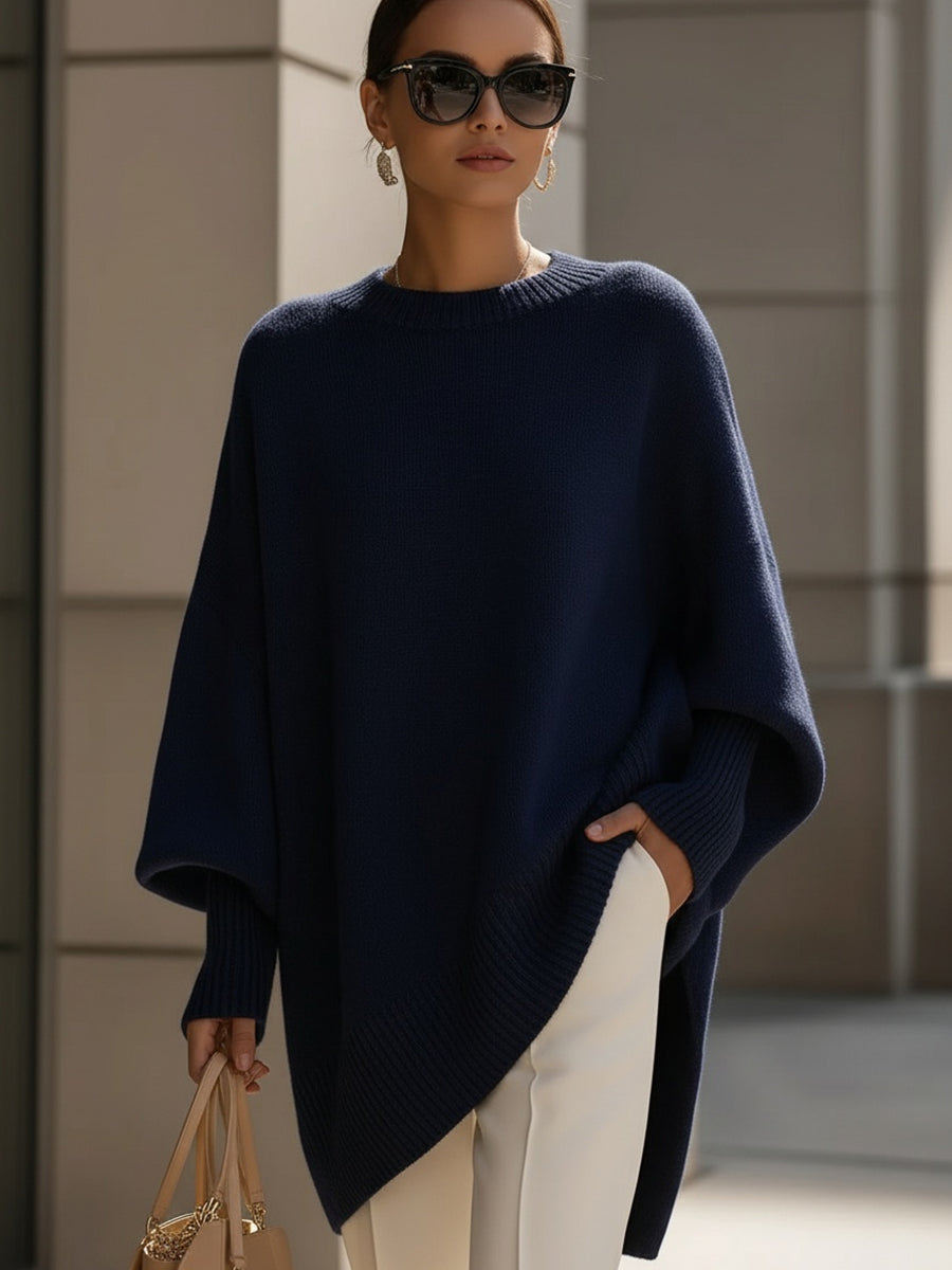 Jennifer | Pull Drapé Oversize à Col Large
