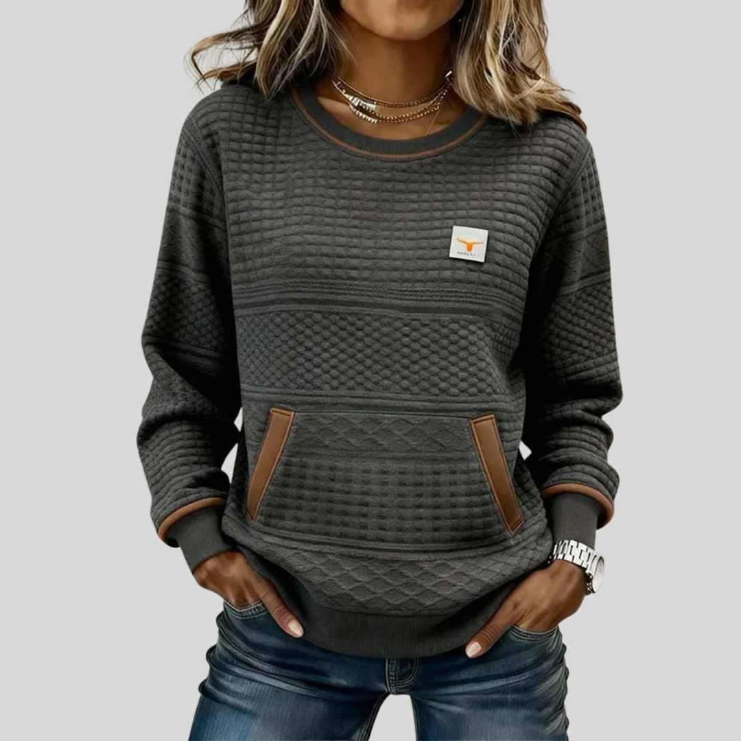 Noelle™ | Sweat-shirt à col rond colorblock