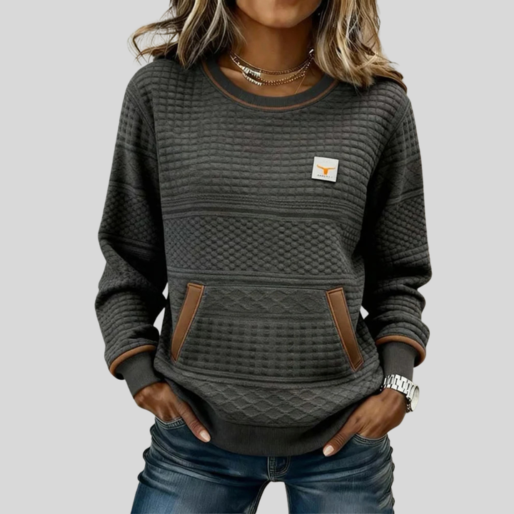 Noelle™ | Sweat-shirt à col rond colorblock