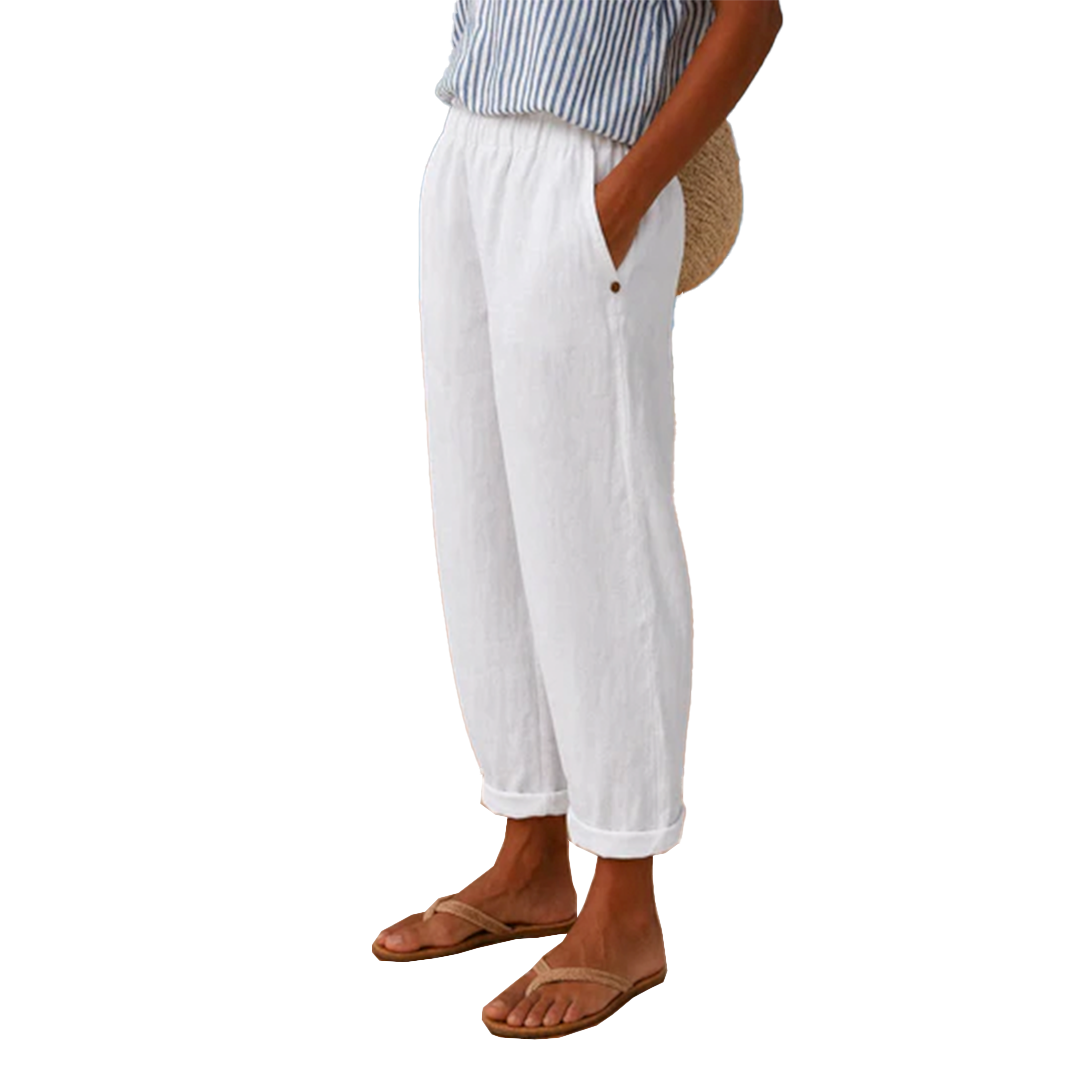 Sienna | Pantalon large en lin décontracté