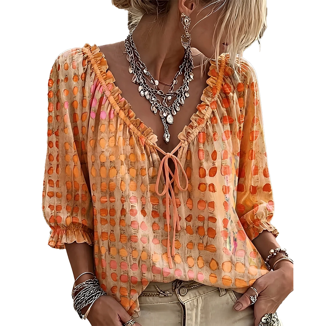 Candice - Blouse à Pois à la Mode