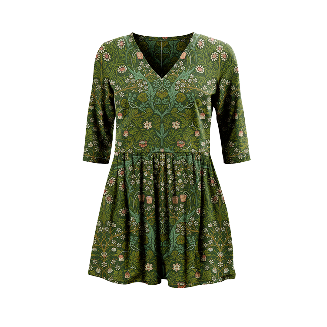 Sophia | Chemise V-Neck Florale Vintage