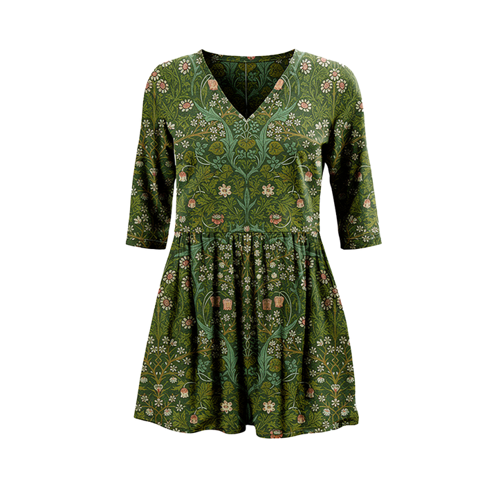 Sophia | Chemise V-Neck Florale Vintage