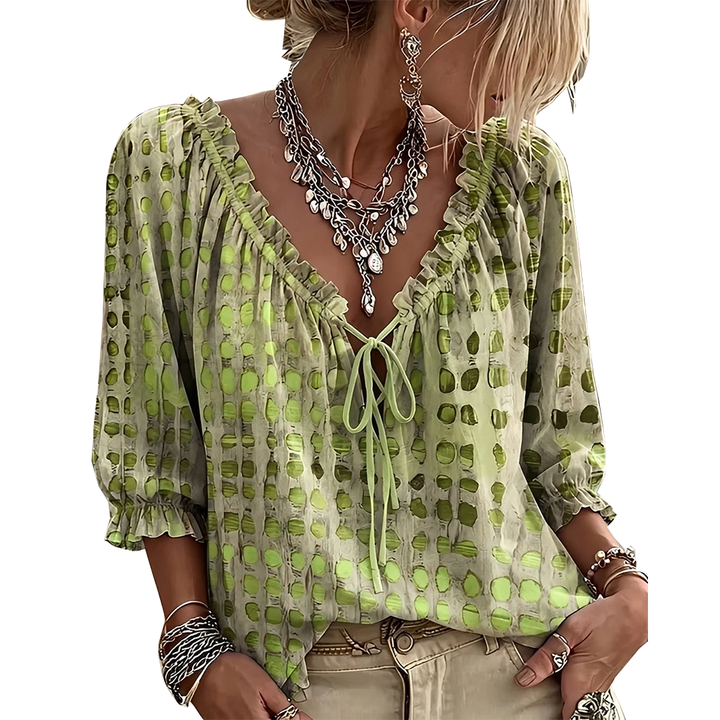 Candice - Blouse à Pois à la Mode