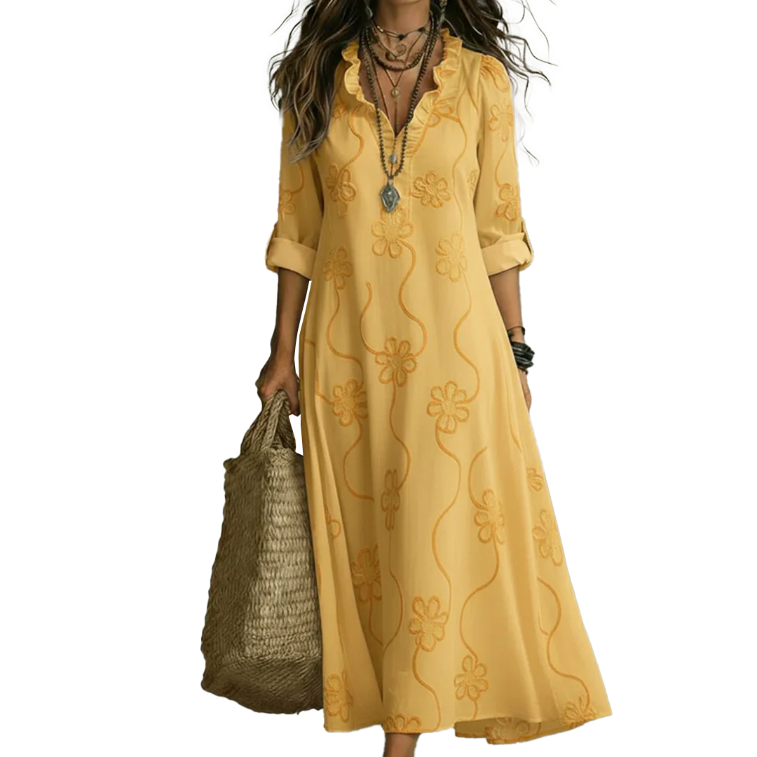 Bobbie - Robe Maxi Florale pour les Jours d'Été