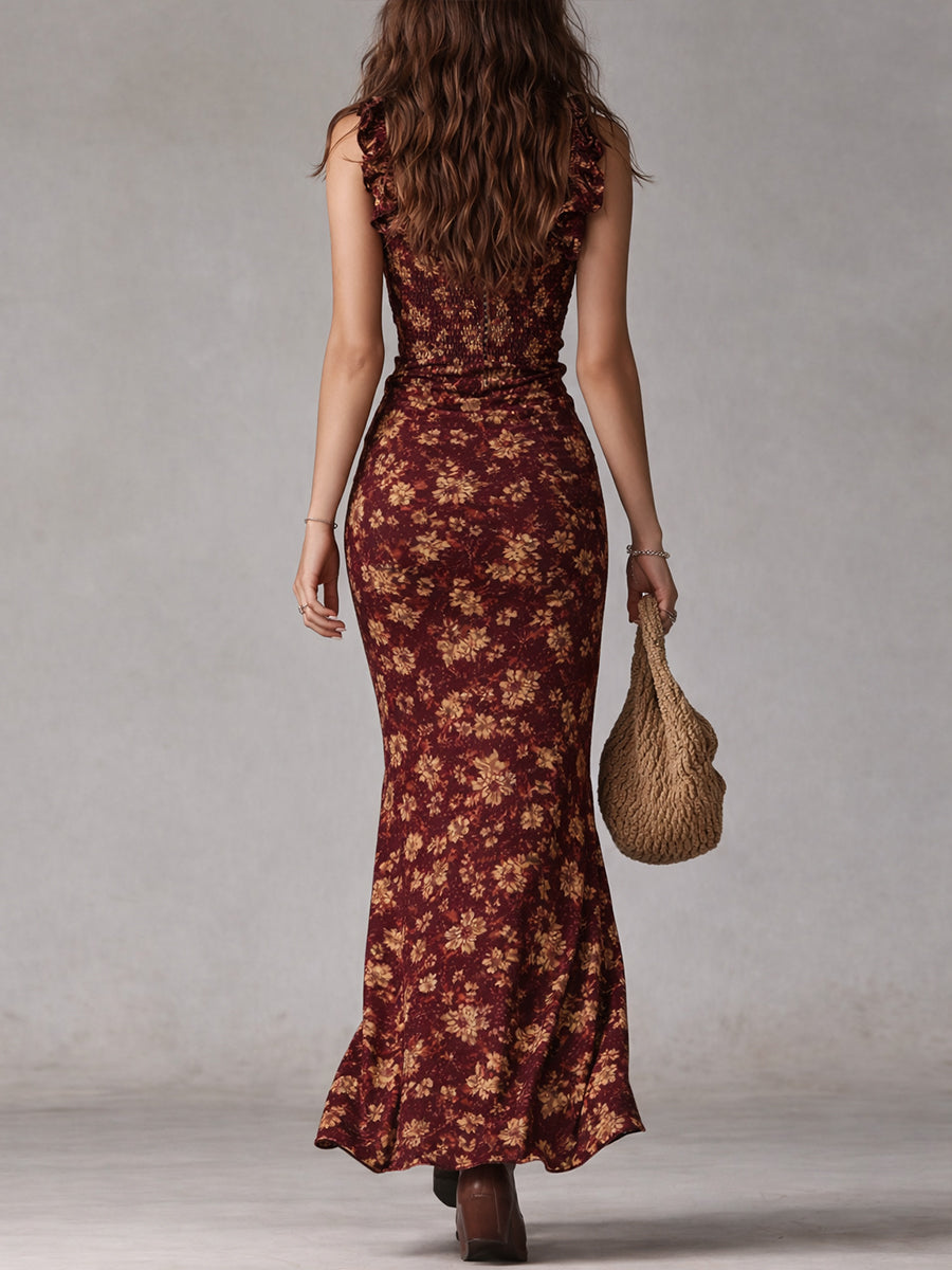 Luna | Robe Longue Élégante Style Rétro