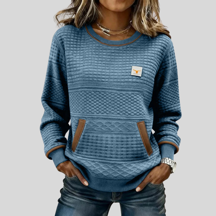 Noelle™ | Sweat-shirt à col rond colorblock