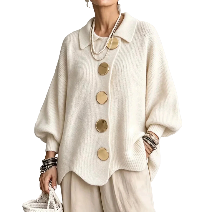 Annabel | Le Cardigan à Boutons Dorés