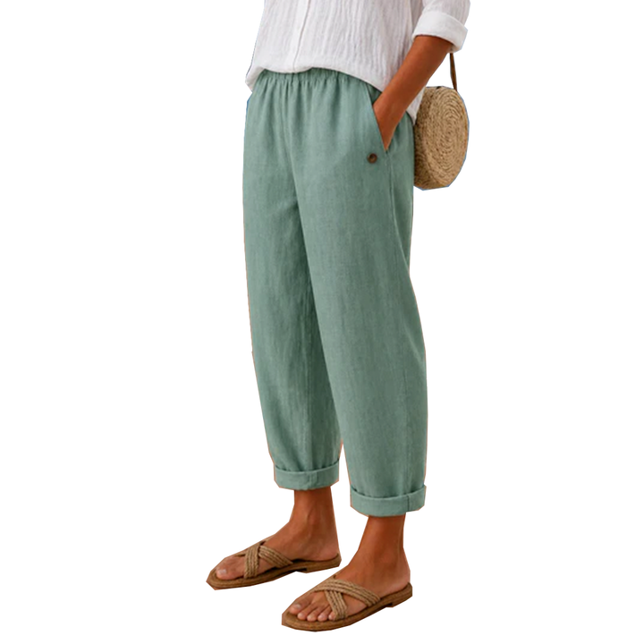 Sienna | Pantalon large en lin décontracté