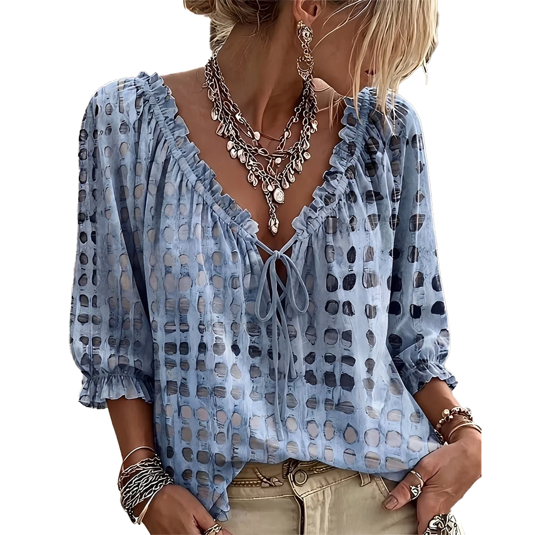 Candice - Blouse à Pois à la Mode