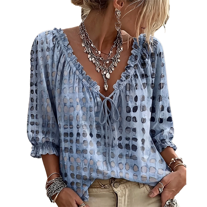 Candice - Blouse à Pois à la Mode