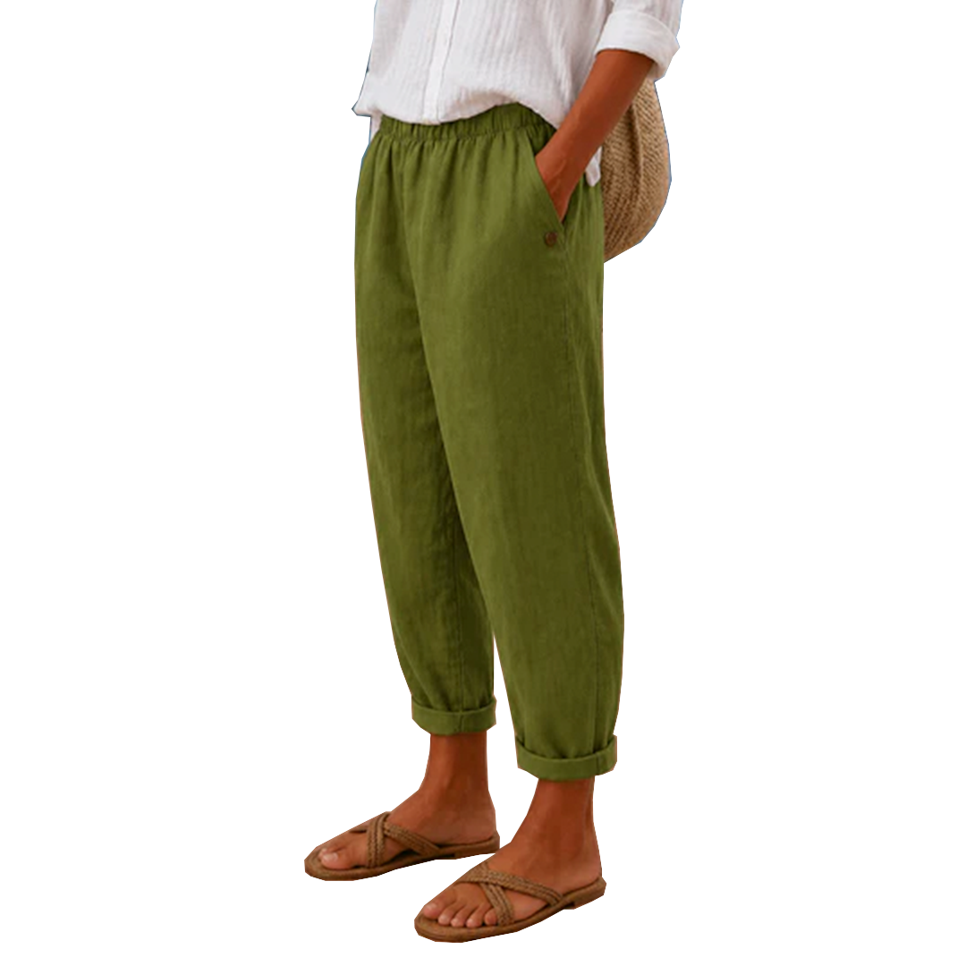 Sienna | Pantalon large en lin décontracté
