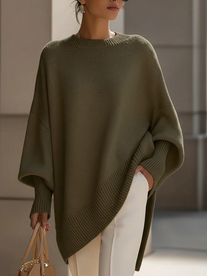 Jennifer | Pull Drapé Oversize à Col Large