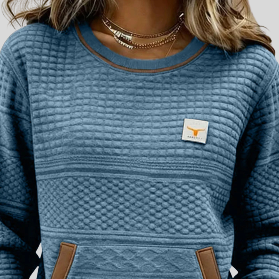 Noelle™ | Sweat-shirt à col rond colorblock
