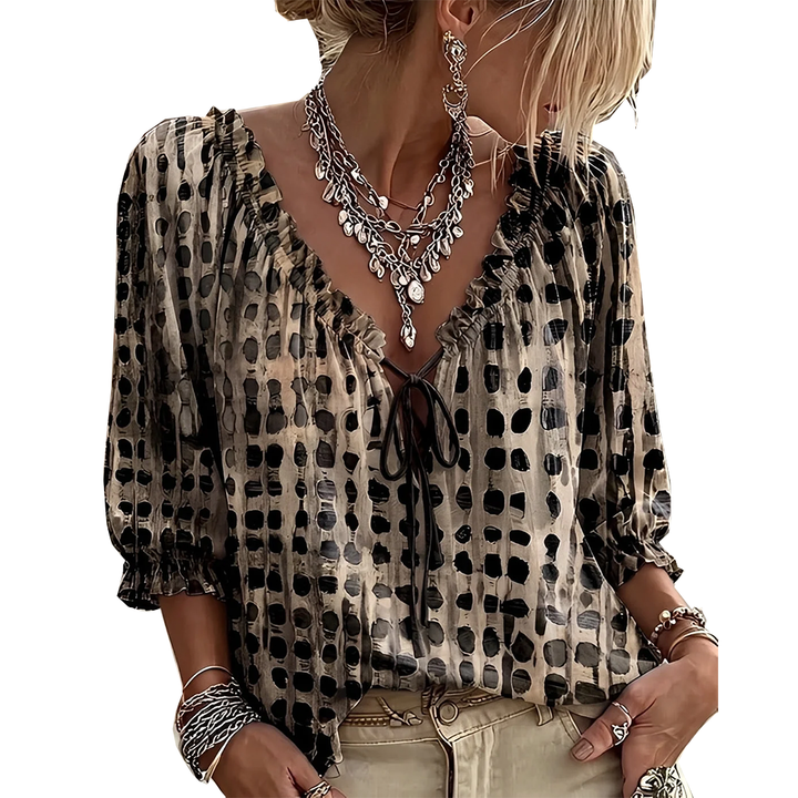 Candice - Blouse à Pois à la Mode