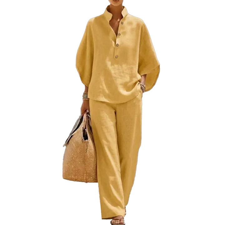 Maribel | Ensemble Top à Manches Chauve-Souris Détendu et Pantalon Large