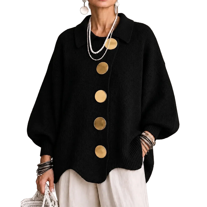 Annabel | Le Cardigan à Boutons Dorés