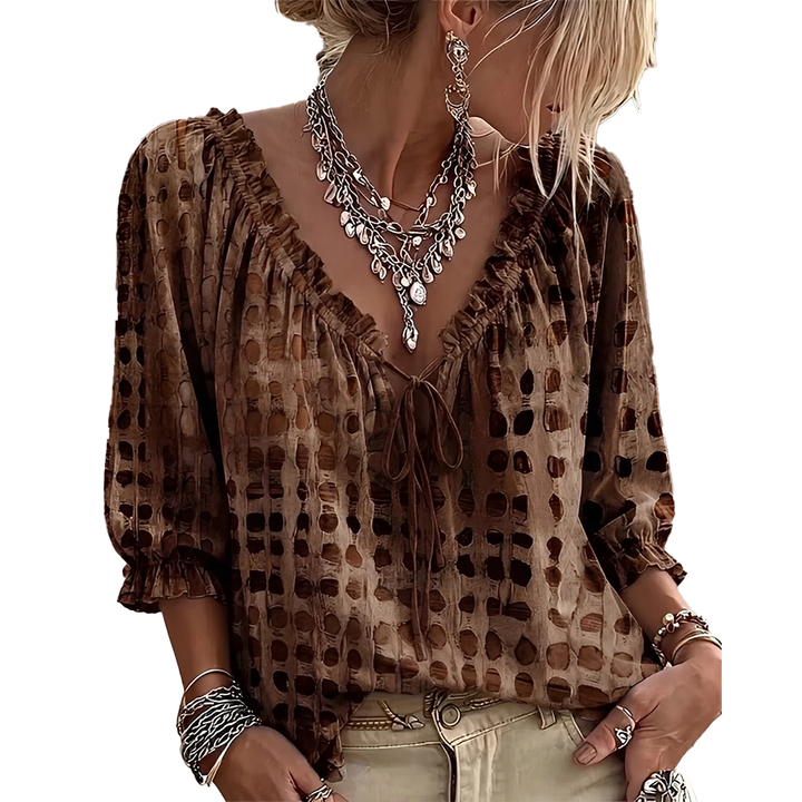 Candice - Blouse à Pois à la Mode