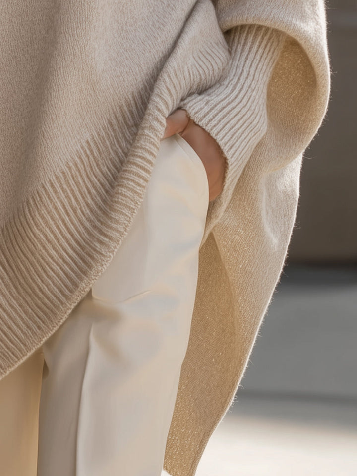 Jennifer | Pull Drapé Oversize à Col Large