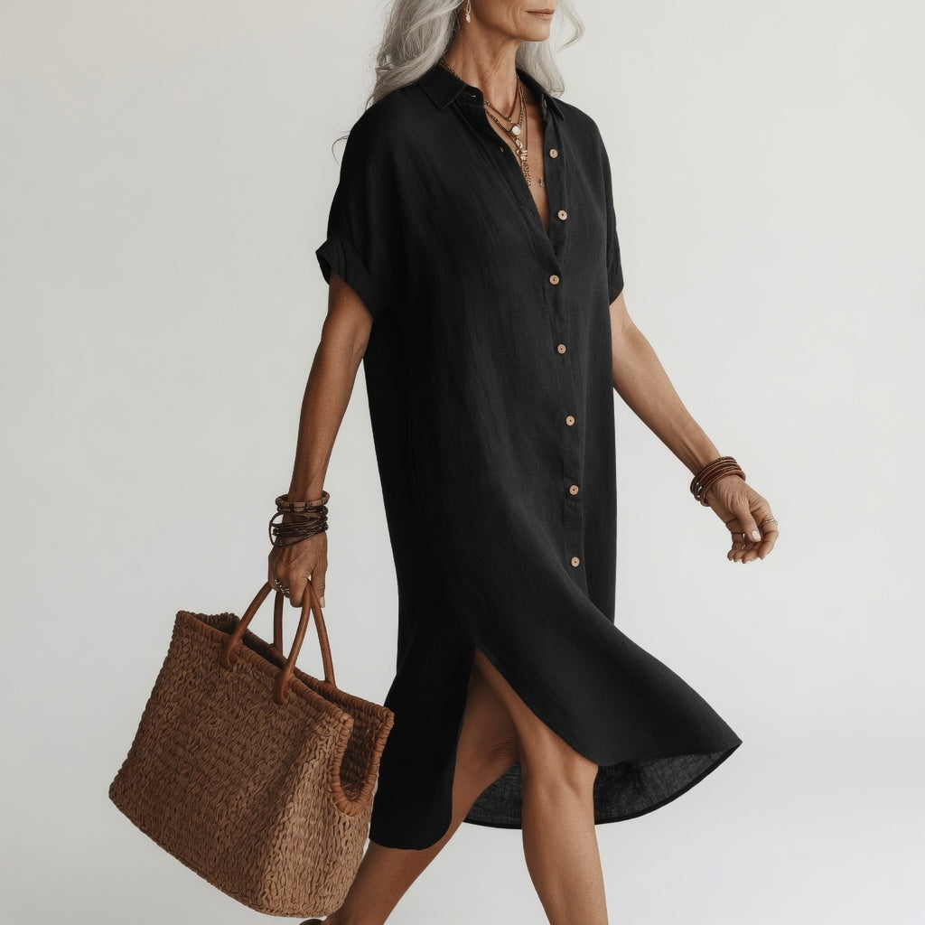 Geneviève - Robe Chemise Midi Premium