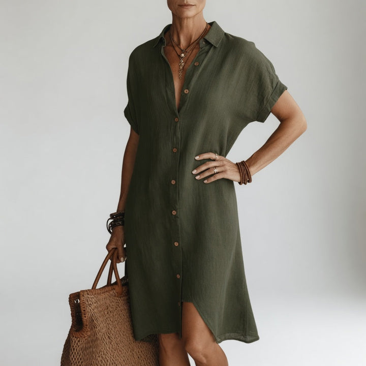 Geneviève - Robe Chemise Midi Premium