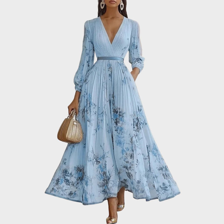 Rowella | Robe Maxi Plissée Élégante