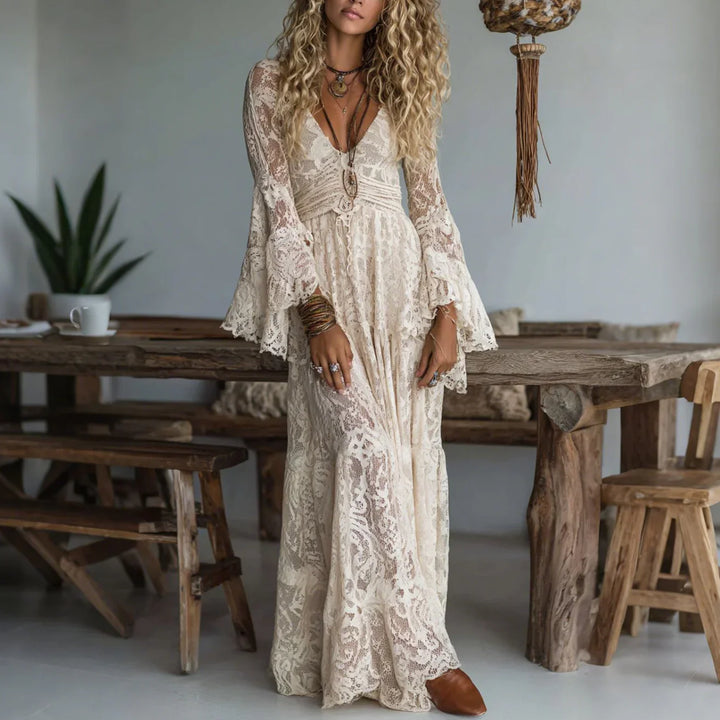 Lois - Robe Maxi Sirène Vintage