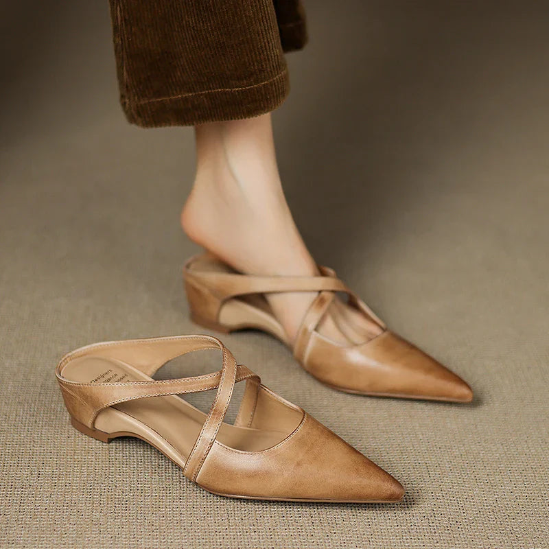 Aluna |  Mules en Cuir Véritable