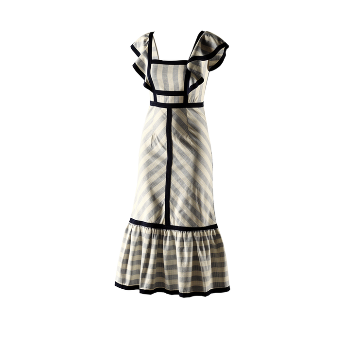 Dianne | Robe Maxi Rayée Rétro