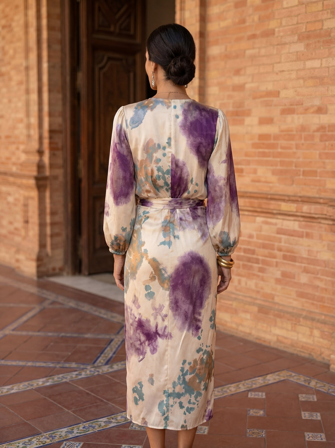 Valeria | Robe Décolleté en V Élégante Imprimée