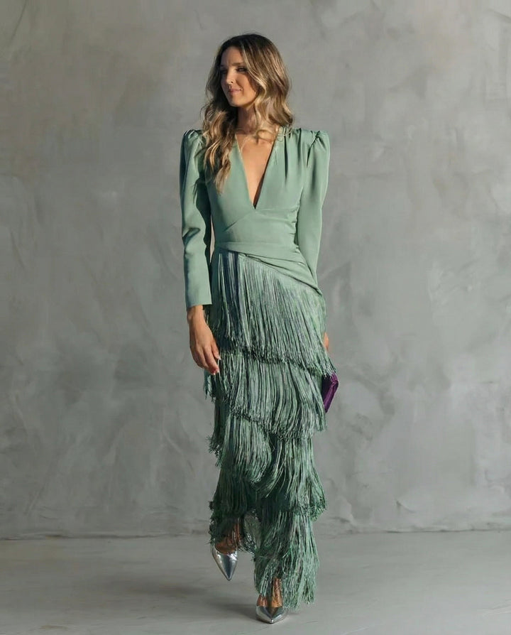 Clara | Robe Élégante à Franges
