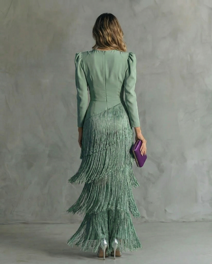 Clara | Robe Élégante à Franges