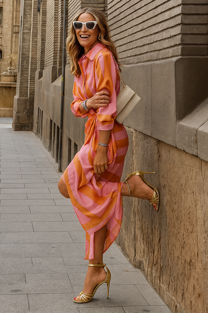Cecilia | Robe Rayée Élégante