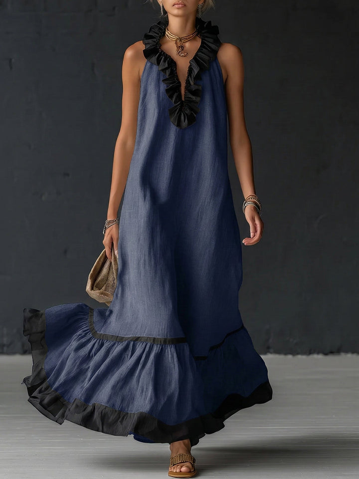 Élodie | Robe Maxi Romantique À Volants Élégante
