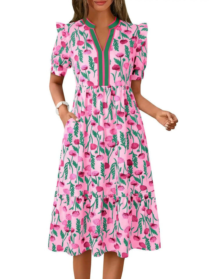 Laura | Robe Longue Fleurie Décontractée pour Femme