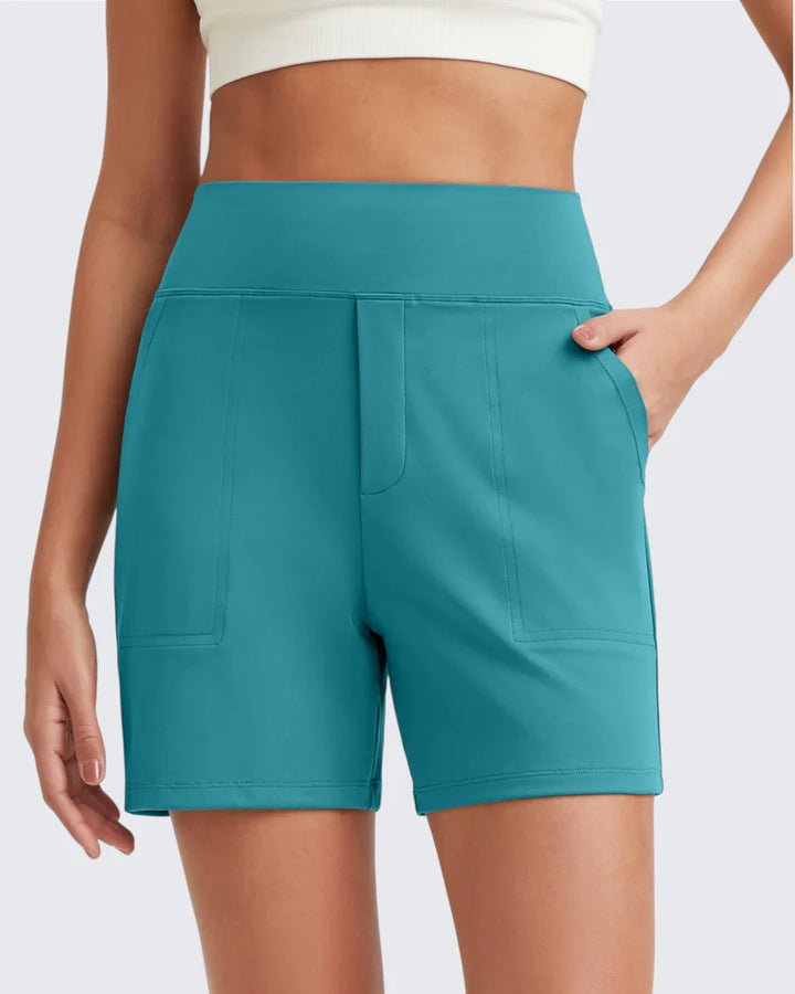 Zeni - Shorts de sport taille haute avec poches profondes