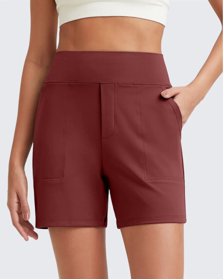 Zeni - Shorts de sport taille haute avec poches profondes