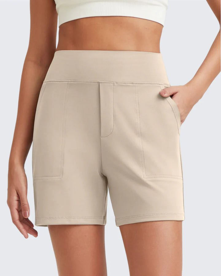 Zeni - Shorts de sport taille haute avec poches profondes